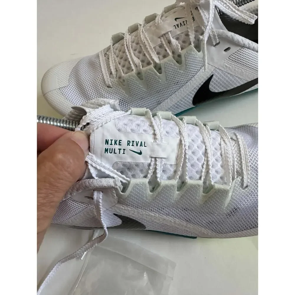 Nike Rival Multi Track Spikes Jumps Sprints Mid Distance White Size 11 NEW
